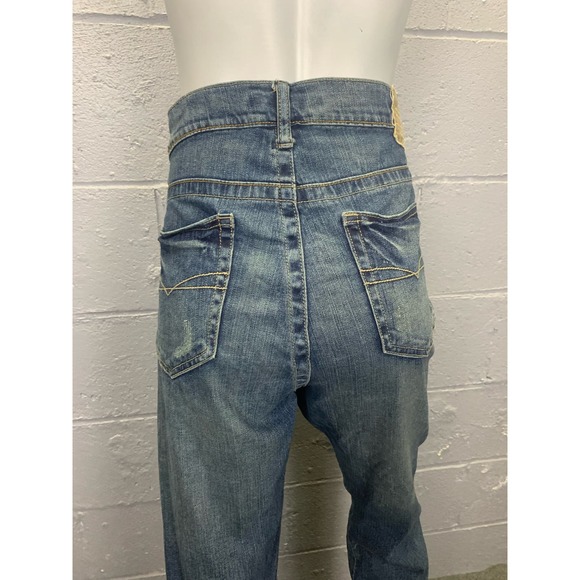 Z. Cavaricci Authentic Vintage Painted Rhinestone Peacock Jeans Mid Rise Size 10 - Picture 8 of 14